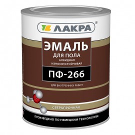 ЭМАЛЬ ПФ-266 ЛАКРА желто-коричневая 2 кг