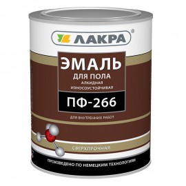 ЭМАЛЬ ПФ-266 ЛАКРА красно-коричневая 2 кг