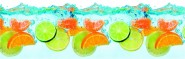 Кухонный фартук АБС ЦИТРУС - фрукты в воде (600*3000*1,5мм)