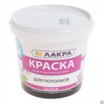 Краска ВД Лакра, 1,3кг., для потолков, белая