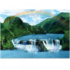 Фотообои глянцевые Горные водопады 3000*2010 мм