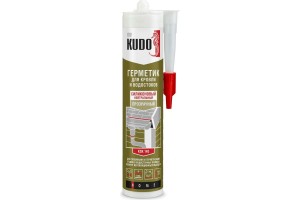 Герметик KUDO силикон для кровли и водостоков прозрачный 0.28 л